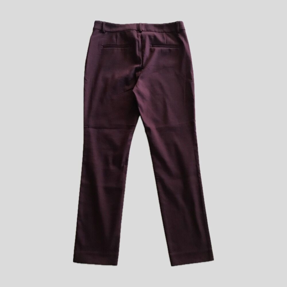 LOFT Purple Plum Sutton Skinny Stretch Cotton Career Dress Pants Womens 10 - Picture 2 of 10